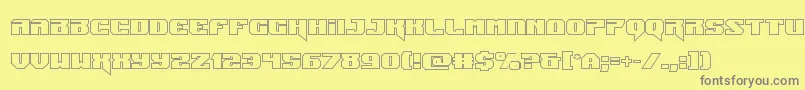 Jumpersout Font – Gray Fonts on Yellow Background