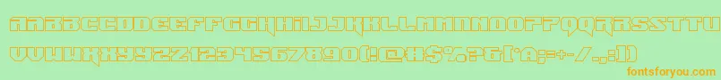 Jumpersout Font – Orange Fonts on Green Background