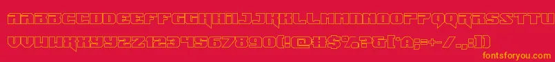 Jumpersout Font – Orange Fonts on Red Background