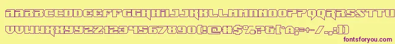 Jumpersout Font – Purple Fonts on Yellow Background