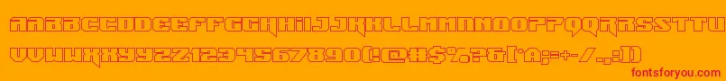 Jumpersout Font – Red Fonts on Orange Background