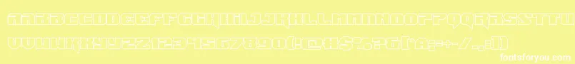 Jumpersout Font – White Fonts on Yellow Background