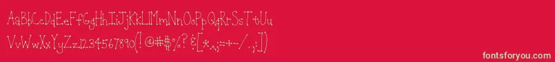 Jeansunho Font – Green Fonts on Red Background
