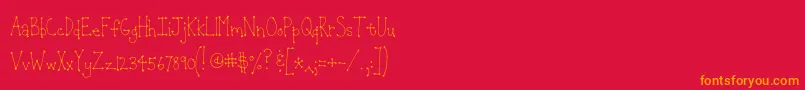 Jeansunho Font – Orange Fonts on Red Background