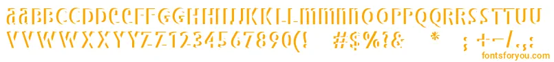 Bradburysboldshadow Font – Orange Fonts on White Background