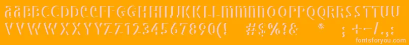 Bradburysboldshadow Font – Pink Fonts on Orange Background