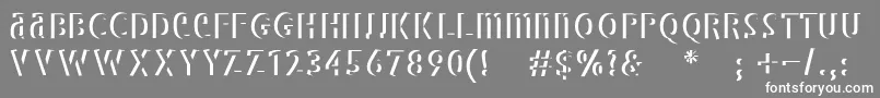 Bradburysboldshadow Font – White Fonts on Gray Background