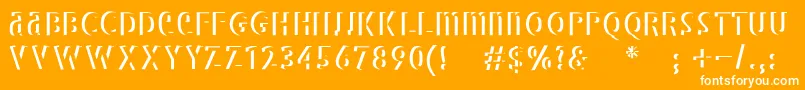 Bradburysboldshadow Font – White Fonts on Orange Background