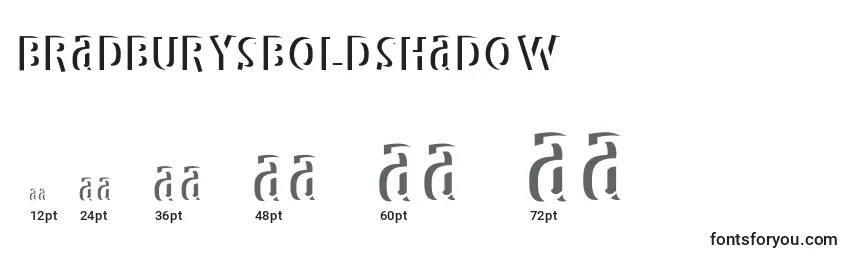 Bradburysboldshadow Font Sizes
