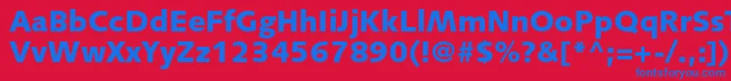 SyntaxltstdBlack Font – Blue Fonts on Red Background