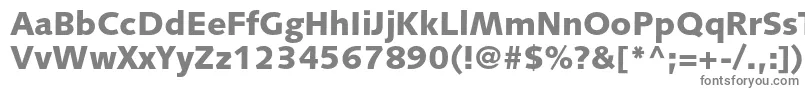 フォントSyntaxltstdBlack – 白い背景に灰色の文字
