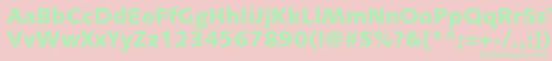 SyntaxltstdBlack Font – Green Fonts on Pink Background