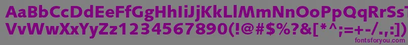 SyntaxltstdBlack Font – Purple Fonts on Gray Background