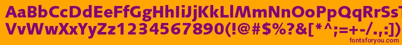 SyntaxltstdBlack Font – Purple Fonts on Orange Background