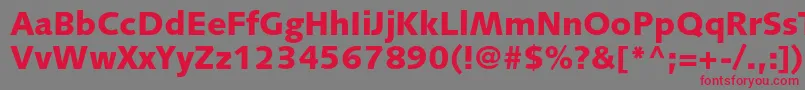 SyntaxltstdBlack Font – Red Fonts on Gray Background