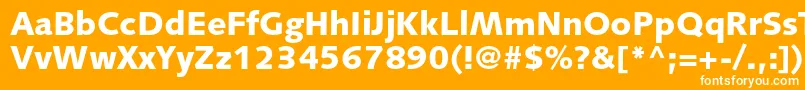 SyntaxltstdBlack Font – White Fonts on Orange Background