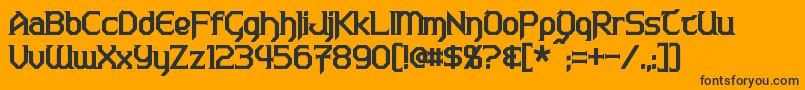フォントWarlordsBold – 黒い文字のオレンジの背景