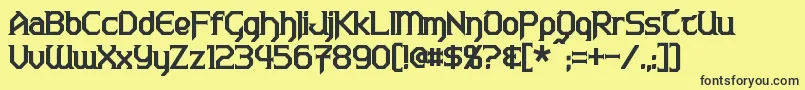 WarlordsBold Font – Black Fonts on Yellow Background
