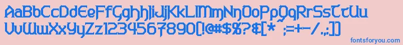 Шрифт WarlordsBold – синие шрифты на розовом фоне