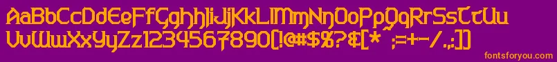 WarlordsBold Font – Orange Fonts on Purple Background