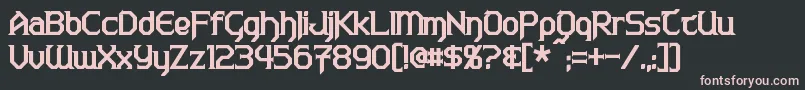 Шрифт WarlordsBold – розовые шрифты на чёрном фоне