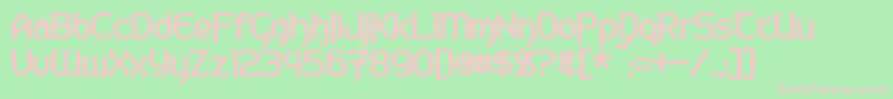 WarlordsBold Font – Pink Fonts on Green Background
