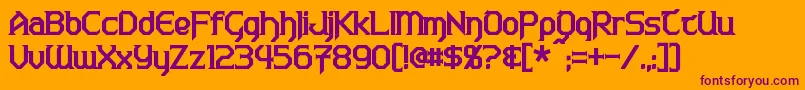 WarlordsBold Font – Purple Fonts on Orange Background