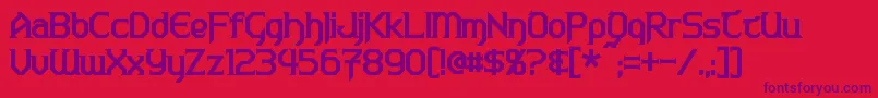 WarlordsBold Font – Purple Fonts on Red Background