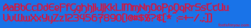 WarlordsBold Font – Red Fonts on Blue Background