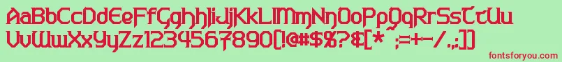 WarlordsBold Font – Red Fonts on Green Background