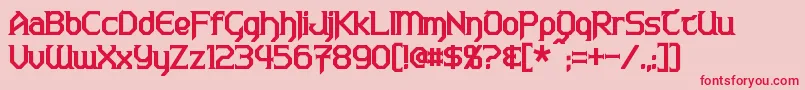 WarlordsBold Font – Red Fonts on Pink Background