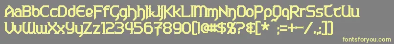 WarlordsBold-fontti – keltaiset fontit harmaalla taustalla