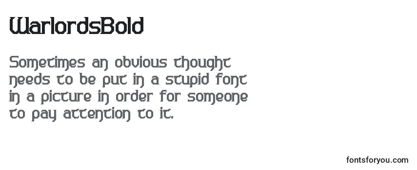 Review of the WarlordsBold Font