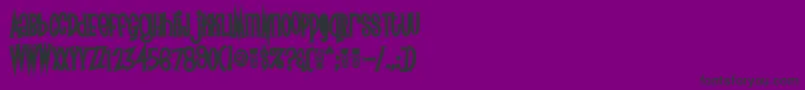 SurfSafari-fontti – mustat fontit violetilla taustalla