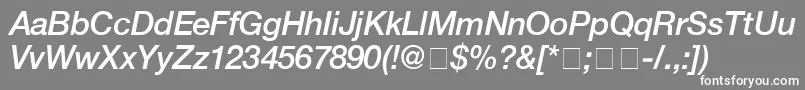 fuente HelveticaMediumitalic – Fuentes Blancas Sobre Fondo Gris
