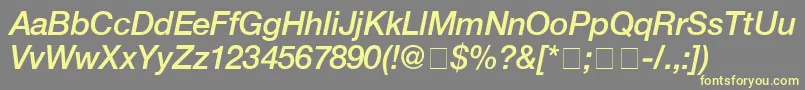 fuente HelveticaMediumitalic – Fuentes Amarillas Sobre Fondo Gris