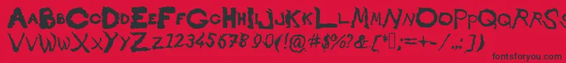 Smokycloud Font – Black Fonts on Red Background