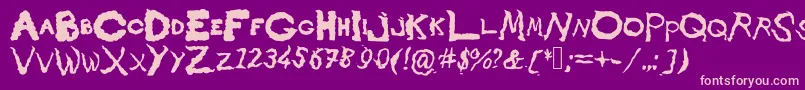 Smokycloud Font – Pink Fonts on Purple Background