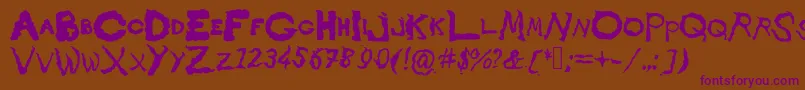 Smokycloud Font – Purple Fonts on Brown Background