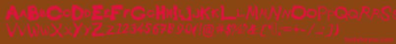 Smokycloud Font – Red Fonts on Brown Background