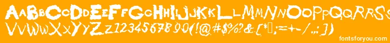 Smokycloud Font – White Fonts on Orange Background