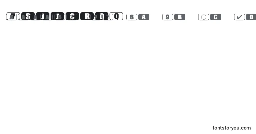 Шрифт Bullets1 – алфавит, цифры, специальные символы