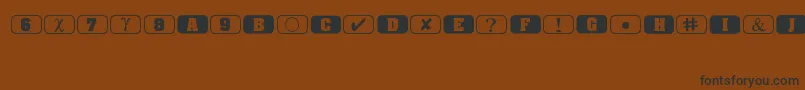 Шрифт Bullets1 – чёрные шрифты на коричневом фоне