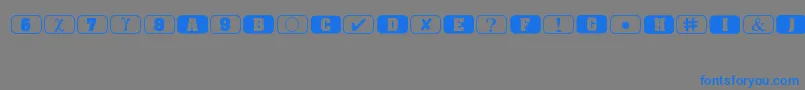 Bullets1 Font – Blue Fonts on Gray Background