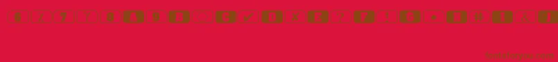 Bullets1 Font – Brown Fonts on Red Background