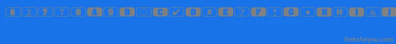 Bullets1 Font – Gray Fonts on Blue Background