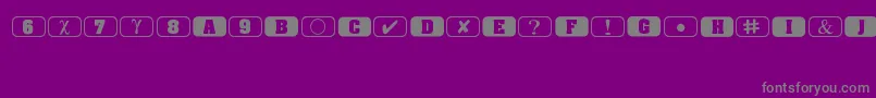 Bullets1 Font – Gray Fonts on Purple Background