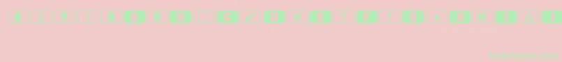 Bullets1 Font – Green Fonts on Pink Background