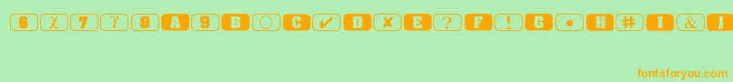 Bullets1 Font – Orange Fonts on Green Background