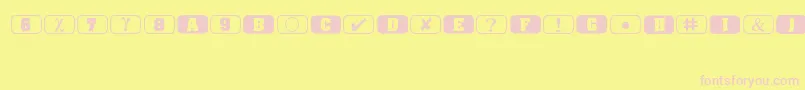 Bullets1 Font – Pink Fonts on Yellow Background